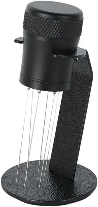 Coffee Mixer - Fabric Mixer with Holder - 6-Pin Coffee Stirrer - Removable and Washable Mixer - Black