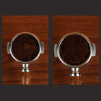 Coffee Mixer - Fabric Mixer with Holder - 6-Pin Coffee Stirrer - Removable and Washable Mixer - Black