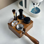 Coffee Tamper - Handle Support - Adjustable Multifunctional Solid Wood Tamper Base - 51/54 mm