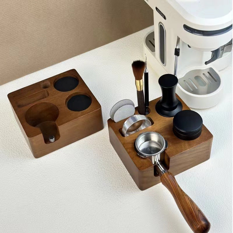 Coffee Tamper - Handle Support - Adjustable Multifunctional Solid Wood Tamper Base - 51/54 mm