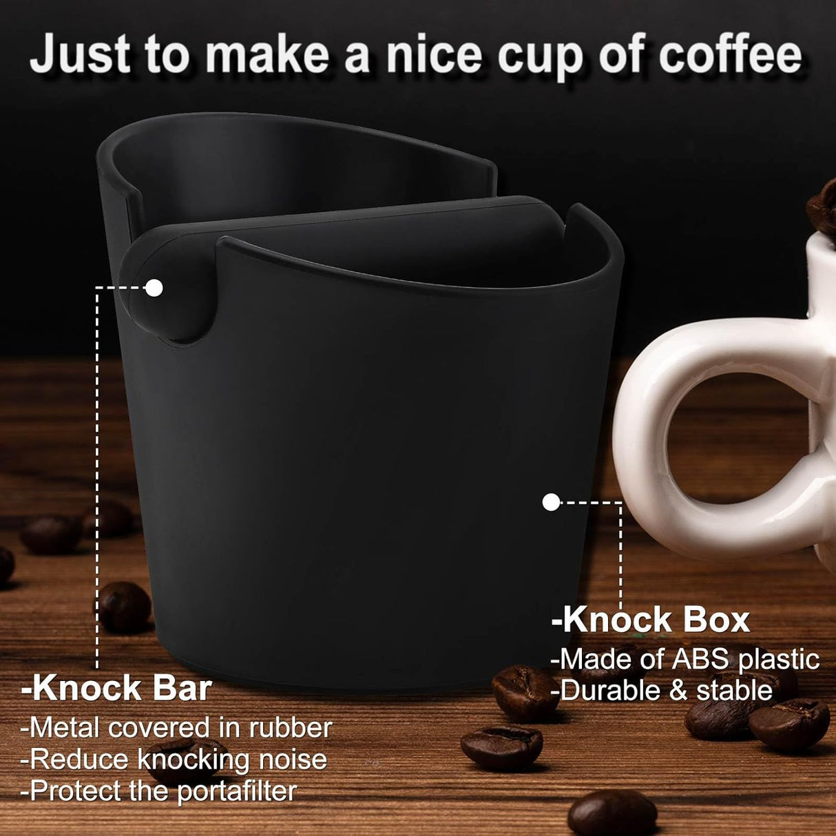 Silicone Coffee Grounds Container + Coffee Mat - Suitable for Office and Home - With Removable Tamper and Non-Slip Base