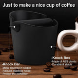 Silicone Coffee Grounds Container + Coffee Mat - Suitable for Office and Home - With Removable Tamper and Non-Slip Base - Front View
