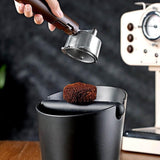 Silicone Coffee Grounds Container + Coffee Mat - Suitable for Office and Home - With Removable Tamper and Non-Slip Base - Top-Down View