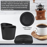 Silicone Coffee Grounds Container + Coffee Mat - Suitable for Office and Home - With Removable Tamper and Non-Slip Base - 45-Degree Angle