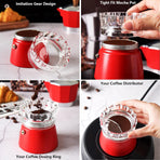 Moka Pot Dosing Ring and Coffee Dispenser - 2-in-1 Dosing Ring - Fast Dosing and Compaction (Large Size 8.4*8.4*3.9cm)