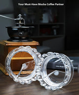 Moka Pot Dosing Ring and Coffee Dispenser - 2-in-1 Dosing Ring - Fast Dosing and Compaction (Large Size 8.4*8.4*3.9cm) - Top-Down View