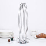 Coffee capsule holder - 40 capsules Coffee pod holder - Coffee pod holder - Silver - Side View