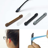 Silicone Ear Hooks - Eyeglass Accessories - Anti-slip and Anti-fall Leg Straps - Fixed Glasses Frame - Suitable for Reading, Sports and Other Activities - 10 Pairs - Side View