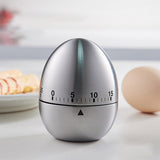 Egg Timer - Kitchen Timer - Analogue Kitchen Timer - Mechanical Kitchen Timer - Timer - Egg - Stainless Steel