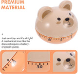 Egg Timer - Timer - Cartoon Bear Kitchen Reminder Timer - Mechanical Timer Kitchen Food Timer - Kitchen Countdown Timer - Digital Kitchen Timer - Working Cooking Utensils - Metal Interior Modeling - 1 Piece - 45-Degree Angle