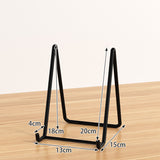 Photo Frame Stand - Set of 4 - Medal and Certificate Stand - Creative Standing Glass Photo Stand - Black - Top-Down View