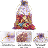 Gift bags - Purple drawstring organza - Wedding jewelry bags - 13x18cm - 100 pieces