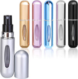 Perfume Spray Bottle 5ml - Mini Travel Atomizer Bottle - Empty Atomizer Bottle with Filling Opening - With Viewing Window - Wallet-Friendly Essential Oil Toner Aftershave - Pack of 5