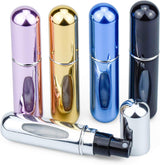 Perfume Spray Bottle 5ml - Mini Travel Atomizer Bottle - Empty Atomizer Bottle with Filling Opening - With Viewing Window - Wallet-Friendly Essential Oil Toner Aftershave - Pack of 5 - Front View