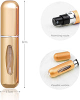 Perfume Spray Bottle 5ml - Mini Travel Atomizer Bottle - Empty Atomizer Bottle with Filling Opening - With Viewing Window - Wallet-Friendly Essential Oil Toner Aftershave - Pack of 5 - Side View