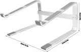 Laptop Stand - Riser - Ergonomic Desktop Computer Stand Made of Aluminum Alloy - with Anti-slip Pads and Ventilation Design - Suitable for 10-17.3 Inch Laptops - Side View