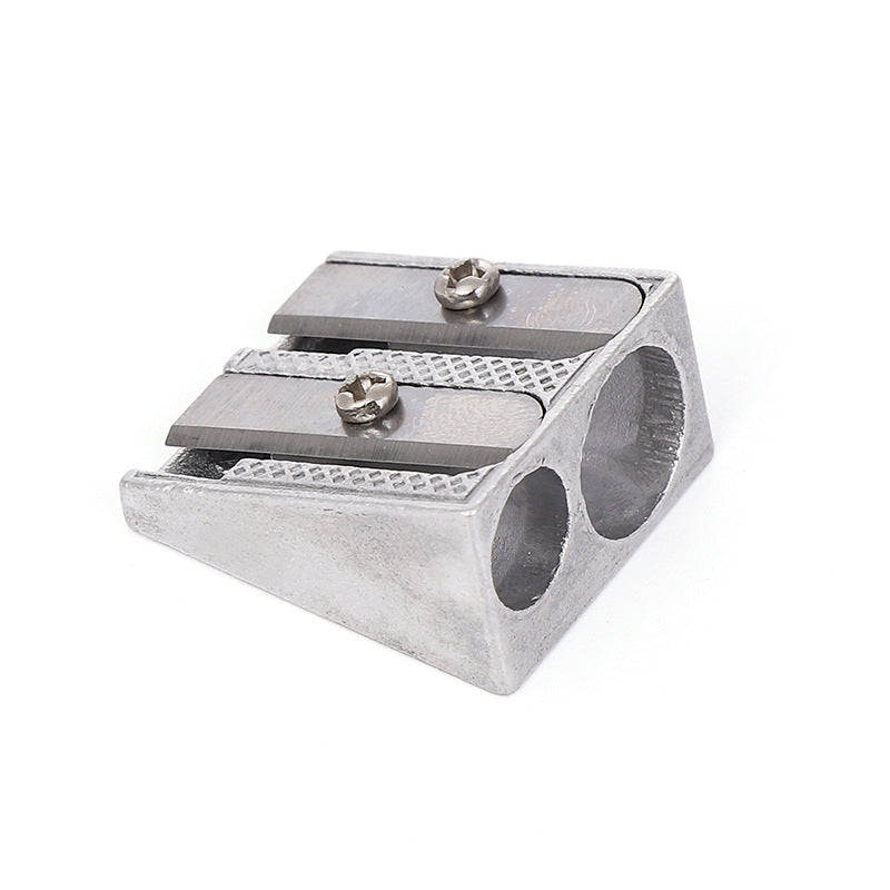 Pencil Sharpener - Pencil Sharpener for Kids - Metal Pencil Sharpener with Double Holes - Makeup & Lip & Eyeliner Sharpener - Suitable for Home Use - 1