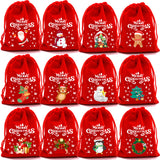 Gift bag - Christmas gift bag - Christmas candy bag - Peace Apple packaging bag - Apple bag - Random style - Red - 12 pieces