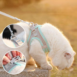Cat Harness - Cat Harness and Leash Set - Soft, Adjustable, Escape-Proof Cat Leash - Breathable, Comfortable Vest for Easy Putting on, Suitable for Small Dogs and Kittens, Suitable for Outdoor Walks - Yellow XS - Front View