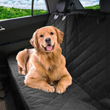 Dog Blanket Car Back Seat - Dog Car Seat Cover - Dog Back Seat Cover - Car Seat Protector - Waterproof Car Seat Cover - Non-Slip Back Seat Cover - Fits Most Cars, Trucks, and Center Armrests - Black - Front View