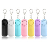 Personal Safety Alarm - Keychain - with LED Light 130DB Personal Alarm - for Women, Girls and Seniors - Black - Front View