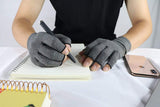 Rheumatism Gloves - Compression Gloves - Unisex - Osteoarthritis - Rheumatism - Arthritis - RSI - Carpal Tunnel Syndrome - XL - Heather Grey Half Finger Gel