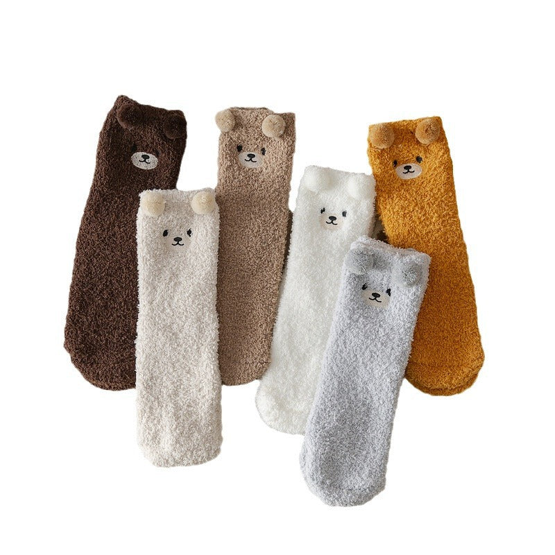 Socks - Cocoon Teddy Bear - Soft - One size - 6 pairs