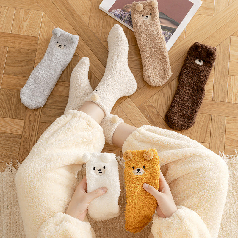 Socks - Cocoon Teddy Bear - Soft - One size - 6 pairs