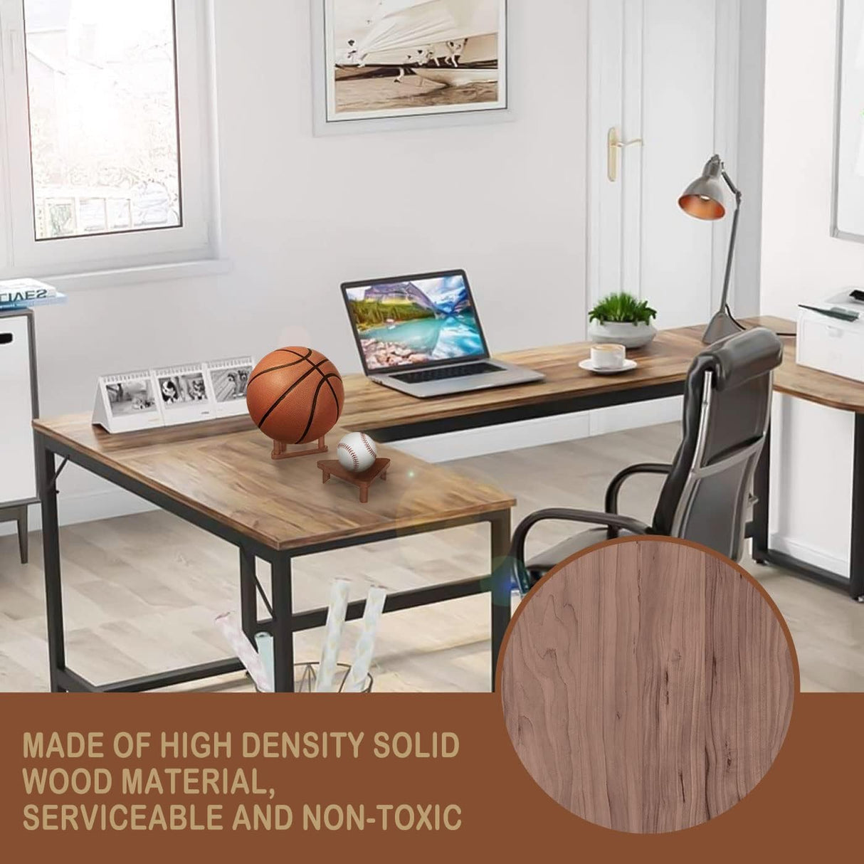Ball Stand - Wooden Ball Display Stand - For Football, Basketball, Rugby, Volleyball, Sports Ball Storage Rack - Solid Wood Trophy Signature Souvenir Display Box