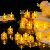 LED Candles - Candle Lighting - LED Electronic Candles - Clear Crystal - Proposal Decorative Lighting - Birthday Gift Acrylic Candle Lighting - Side View