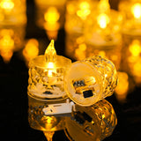 LED Candles - Candle Lighting - LED Electronic Candles - Clear Crystal - Proposal Decorative Lighting - Birthday Gift Acrylic Candle Lighting - Top-Down View