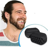 Jawline Trainer - Silicone Jaw Trainer - Powerful jaw trainer and jawline shaper for all levels - Slimmer, firmer and contours the face - 2 pieces (black + white) - Side View