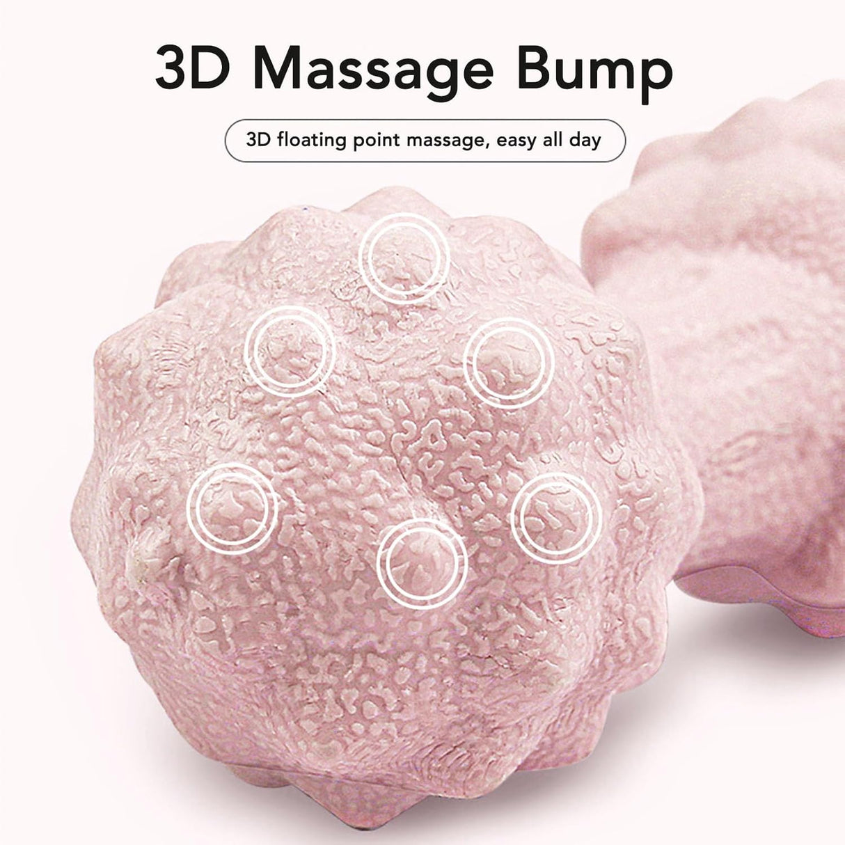 Massage Ball - Peanut Massage Ball - Multidirectional Massage Ergonomic Soft Double Hockey Ball Massage Ball - For Stress Relief Deep Tissue Massage - Pink