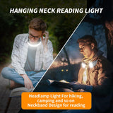 Rechargeable LED Headlamp - 230° Wide Beam Headlamp for Night Walking, Running, Camping, Night Fishing and Cycling - Multifunctional Rechargeable Headlamp and Neck Torch - Waterproof, Super Bright COB LED Light with Adjustable Strap - Front View