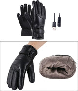 Electric Heated Gloves - USB Rechargeable, Waterproof & Breathable with Adjustable Fit for Skiing, Cycling, Hiking & Outdoor Adventures – Ideal for Cold Weather Conditions - Top-Down View