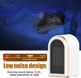 Fan Heater - 1200W Portable Heater with PTC Graphene Heating - Fast Heating, 360° Heat Circulation, Quiet Operation, 12-Hour Timer, LED Display - 45-Degree Angle