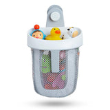 Toy Storage Bag Bathroom Rack Storage Bag for Bathroom with Quick Dry Net, Super Strong Suction Cup, Easy to Attach to Tiles and Bath Wall - Gray