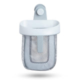 Toy Storage Bag Bathroom Rack Storage Bag for Bathroom with Quick Dry Net, Super Strong Suction Cup, Easy to Attach to Tiles and Bath Wall - Gray - Top-Down View