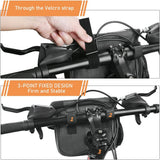 Waterproof Bicycle Frame Bag with Touchscreen Phone Holder, Large Capacity Top Tube Storage Pouch for Road and MTB Bikes, Black