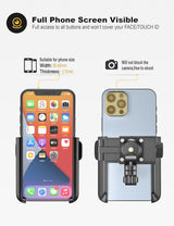 Bike Phone Holder - 1S Quick Release & 360 Degree Rotatable - For Motorcycle, Scooter & MTB - Universal 3.5-7.0 Inch - Front View