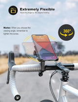 Bike Phone Holder - 1S Quick Release & 360 Degree Rotatable - For Motorcycle, Scooter & MTB - Universal 3.5-7.0 Inch - Side View