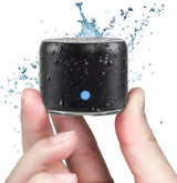 Mini Bluetooth Speaker (Black) | Portable & Pocket-Sized | Powerful Bass with Passive Radiator | 12-Hour Battery Life | Ideal for Outdoors