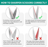 4-in-1 Knife Sharpener - Professional with Scissor Sharpener - 4-Position Pull-Through Sharpener for Kitchen Knives - Top-Down View