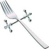 Knife Rests Gold - Set of 6 - Luxury Cutlery Rests - Table Decoration for Dinner & Christmas - Metal - 8 x 3cm - Side View