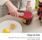 Multi-Function Jar and Bottle Opener, Non-Slip Kitchen Grip Tool for Twist Lids, Caps and Tabs, Blue