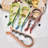 Multifunctional Jar Opener & Bottle Opener - Non-Slip Kitchen Aid - Ideal for the Elderly & Weak Hands - Red