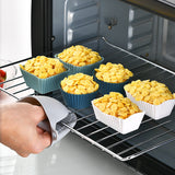 Silicone Muffin Mold Set - 24 Pieces - Reusable Cupcake Molds - Round, Square & Rectangular - Blue & Pink - Side View