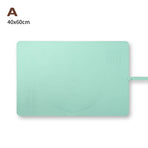 Large Silicone Baking Mat with Measurement Guide, Non-Slip Dough Rolling Mat for Pastry, Fondant and Pizza, Green, 60 x 40 cm