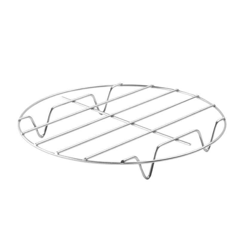 Airfryer Accessories Set 3-piece - Stainless Steel - Grill Rack with Skewers & Bread Rack - Universal - Silver