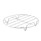 Airfryer Accessories Set 3-piece - Stainless Steel - Grill Rack with Skewers & Bread Rack - Universal - Silver - Side View